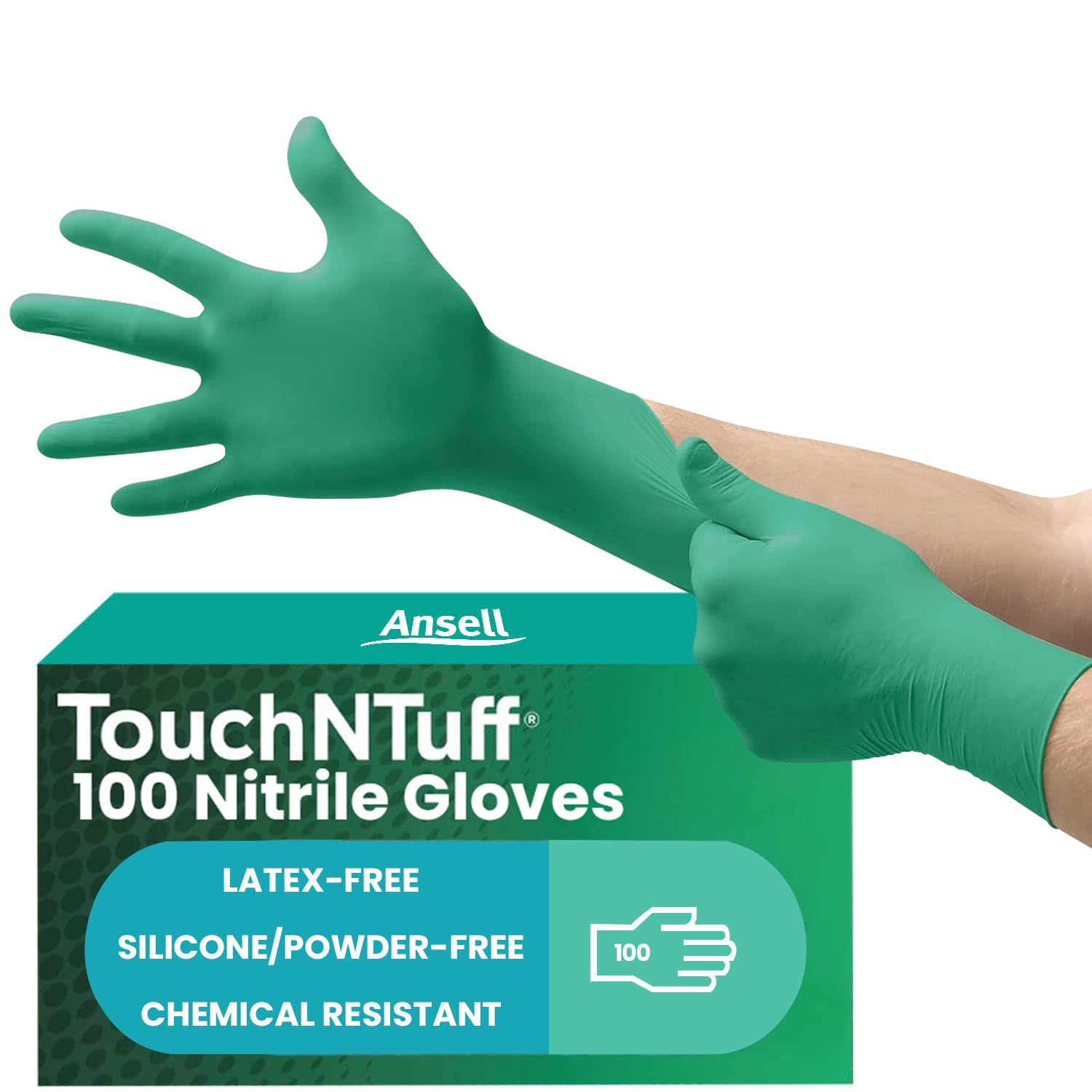 Ansell TouchNTuff 92-600 glove palm texture enhances grip in wet conditions