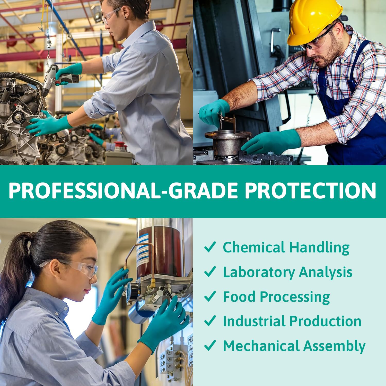 Ansell TouchNTuff 92-600 powder-free finish reduces residue during handling