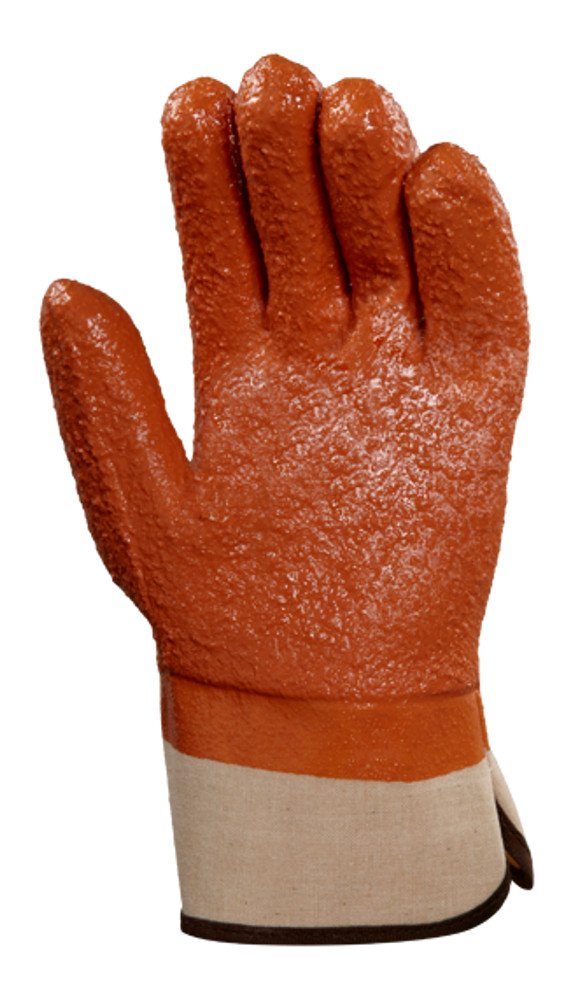 Ansell Winter Monkey Grip 23-173 ambidextrous design PVC glove offers versatile use on either hand.