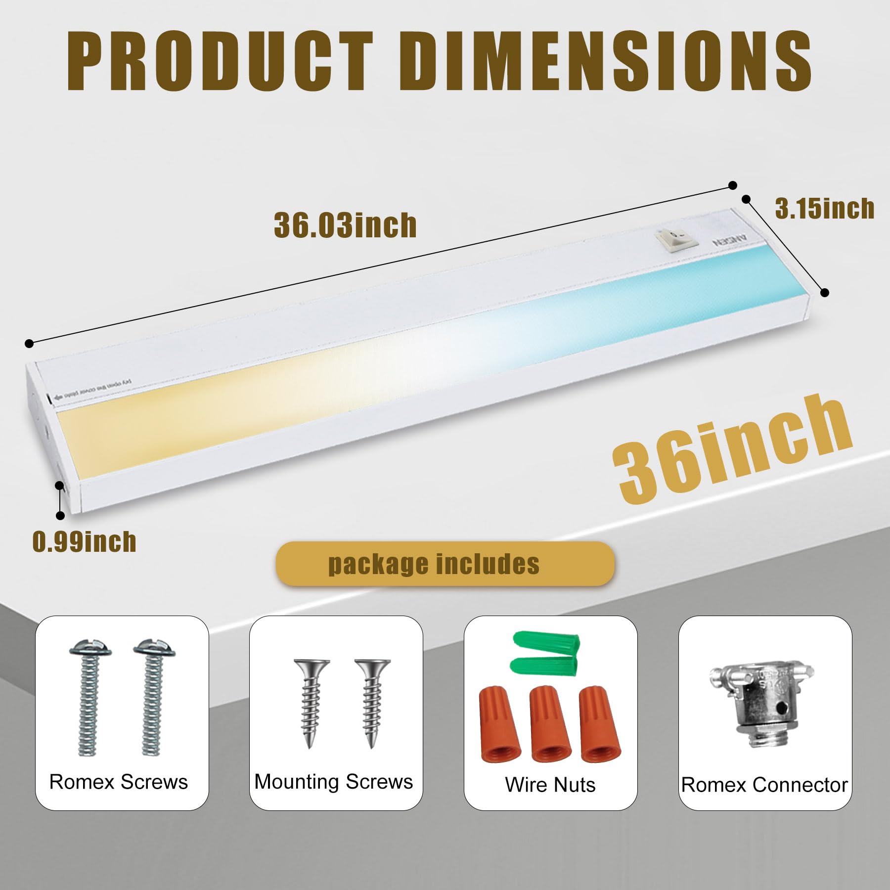 Ansen linkable under-cabinet lights support multi-fixture kitchen setups.