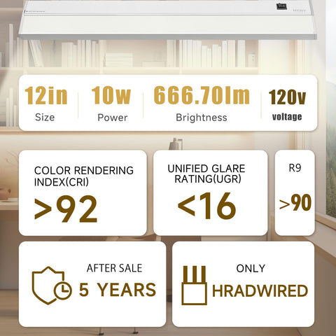 Ansen 3000K warm white under-cabinet light brightens kitchen prep areas.