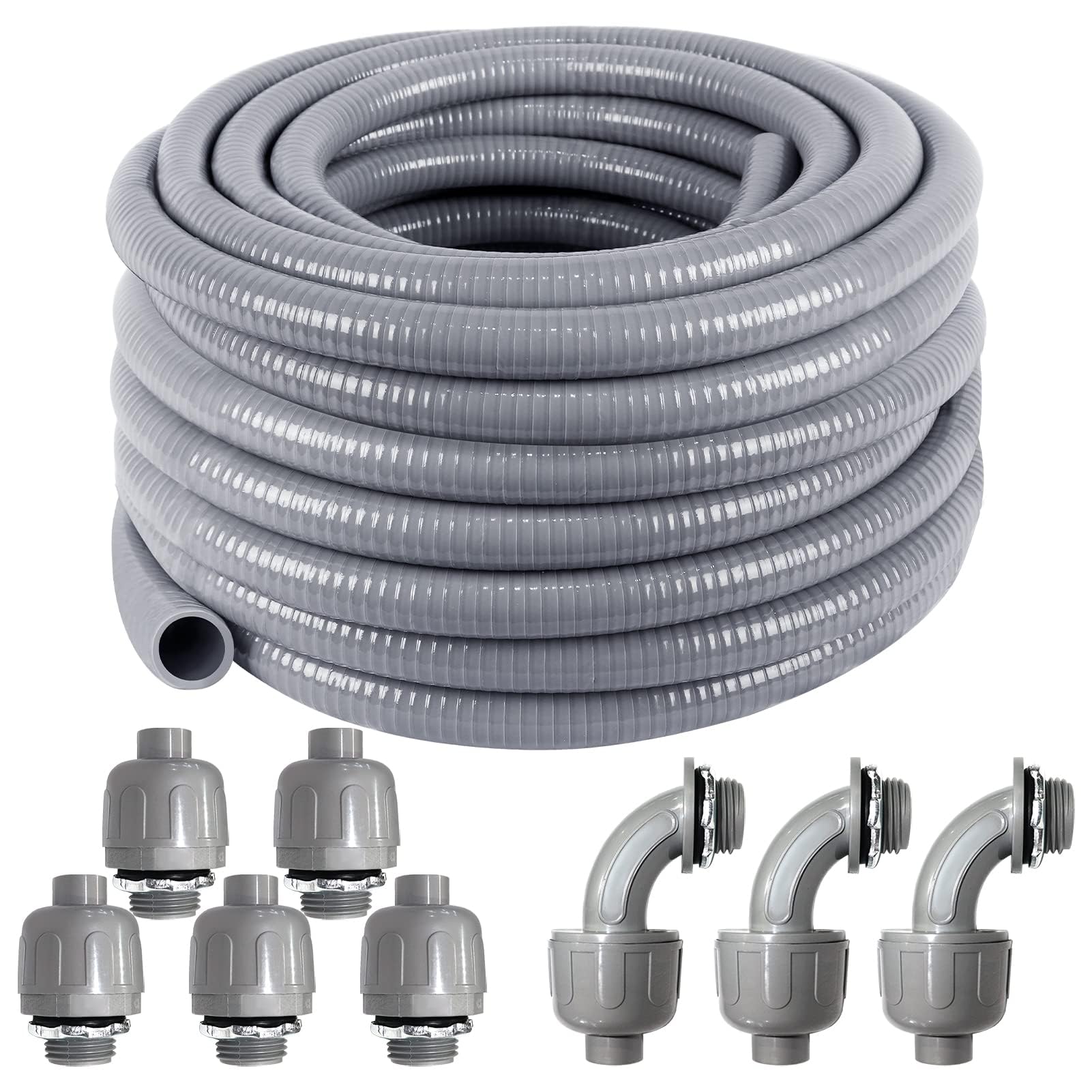 Ansgery 3/4-inch liquid tight conduit ready for 50 ft run, flexible and waterproof