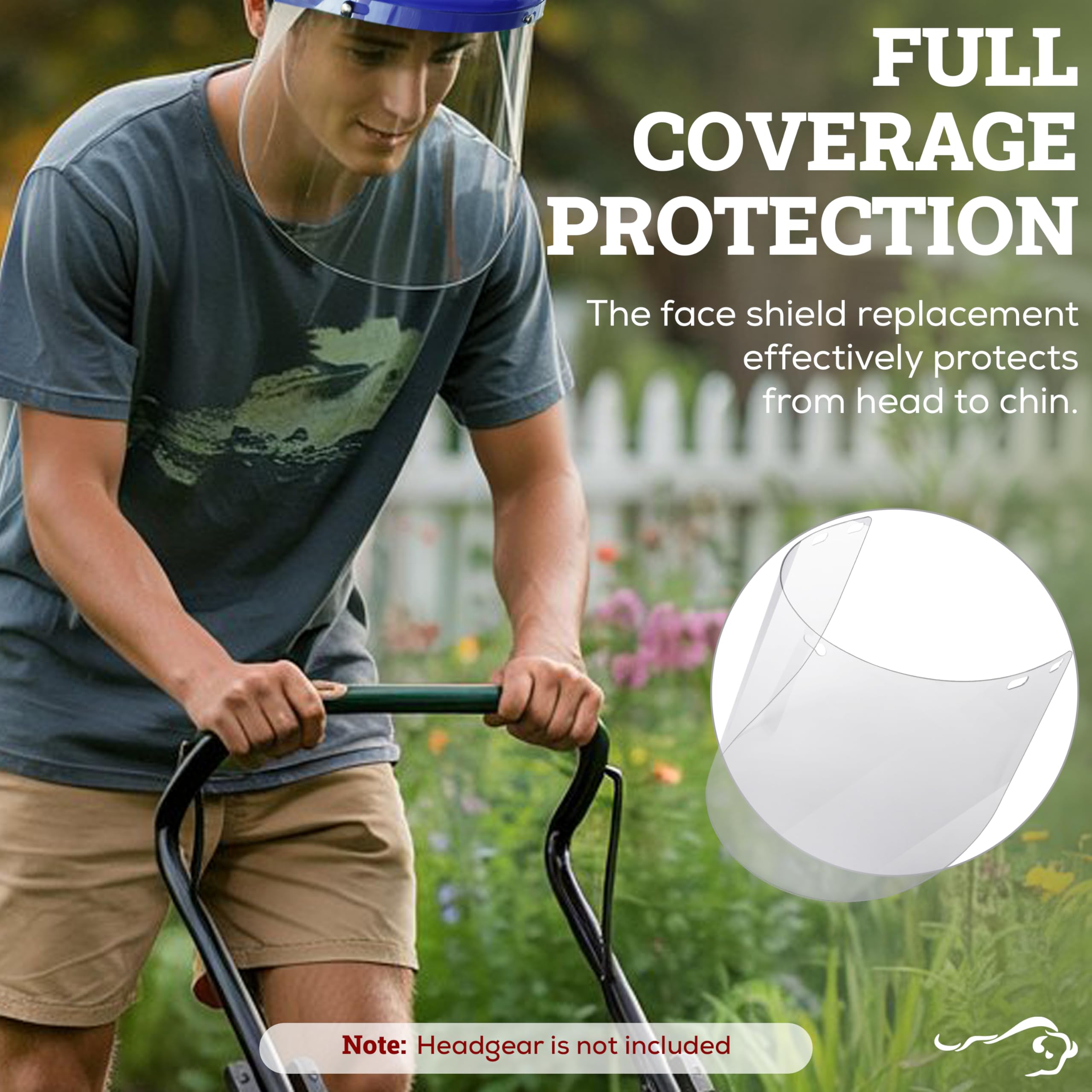 SAFE HANDLER ANSI Z87.1 shield delivers dependable eye and face protection.