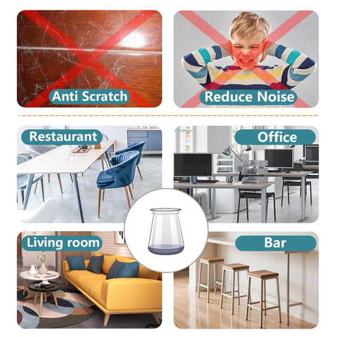 Ansible 24-piece set protects multiple chairs with silent, smooth movement.