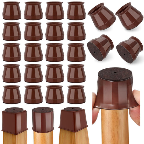 Ansible 24-pack round chair leg protectors on hardwood floors protecting surfaces