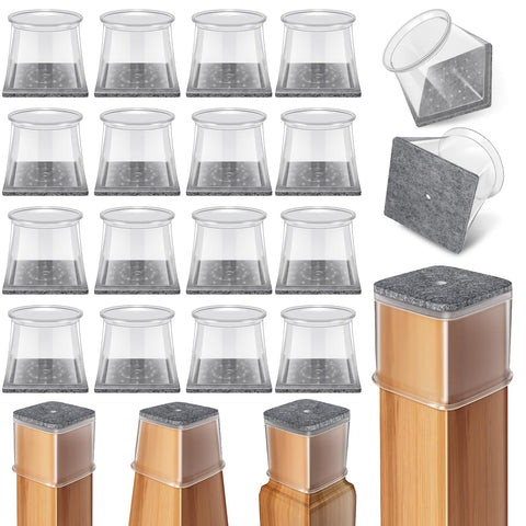Ansible 24pcs square silicone felt protectors; shields hardwood floors from scratches.