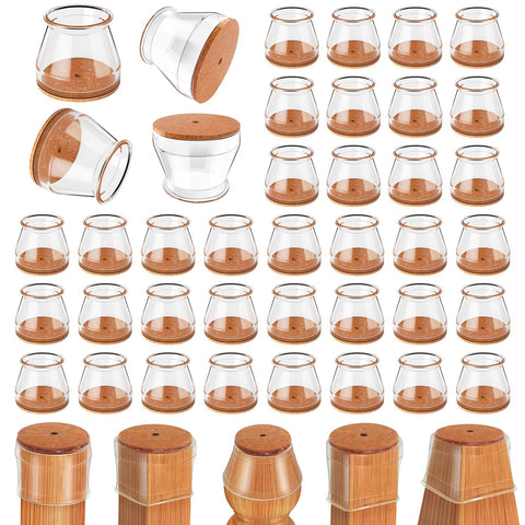 Ansible chair leg protector with round cap protects hardwood floors and facilitates smooth movement.