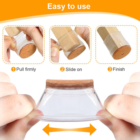 Ansible chair leg protector round cap for round legs provides secure, easy protection.