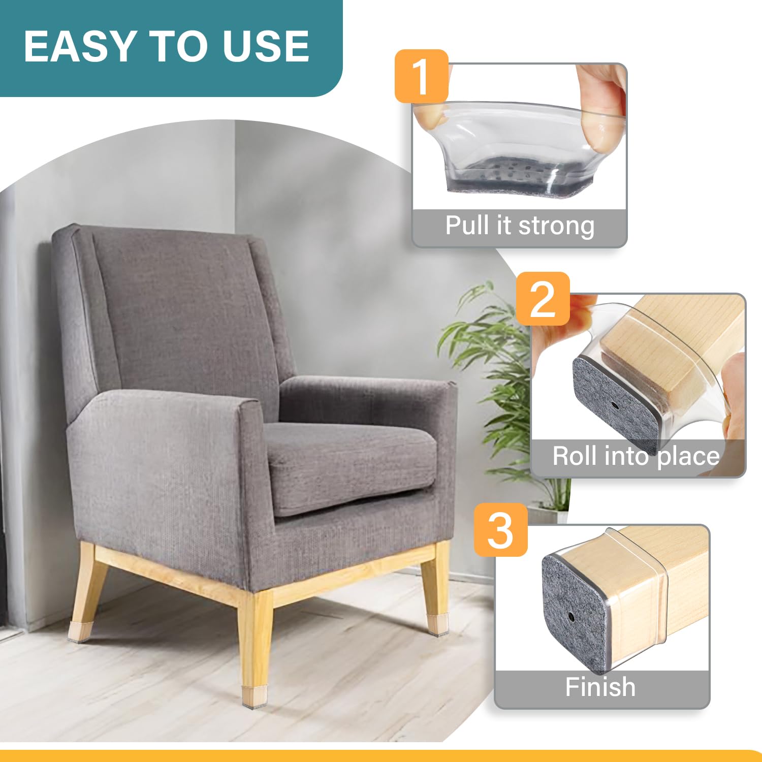 Ansible no-glue felt integrates with silicone for durable, adhesive-free protection