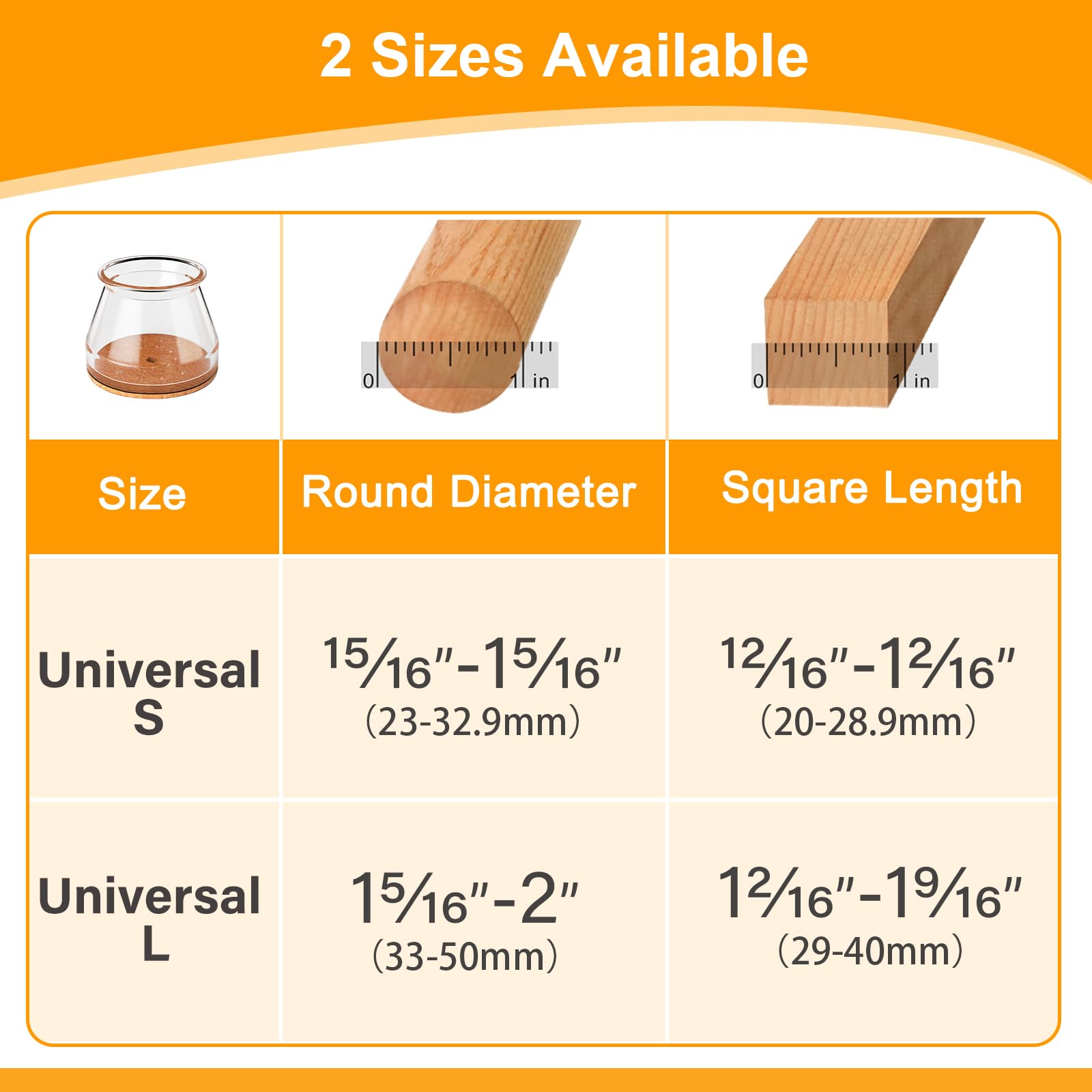 Ansible easy-slip-on installation demonstrates quick chair leg cap application.