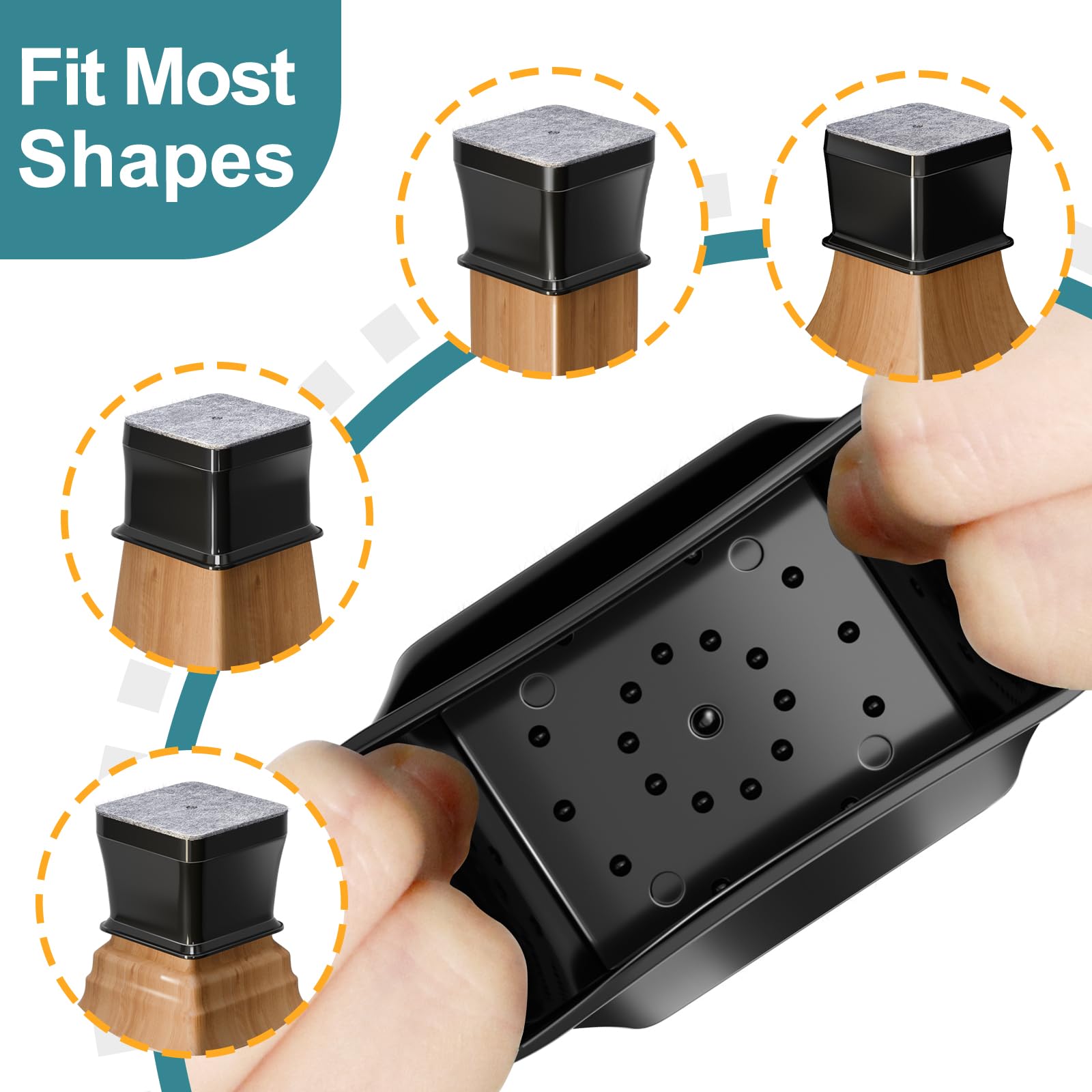 Ansible integrated felt-silicone design for durable, adhesive-free protection