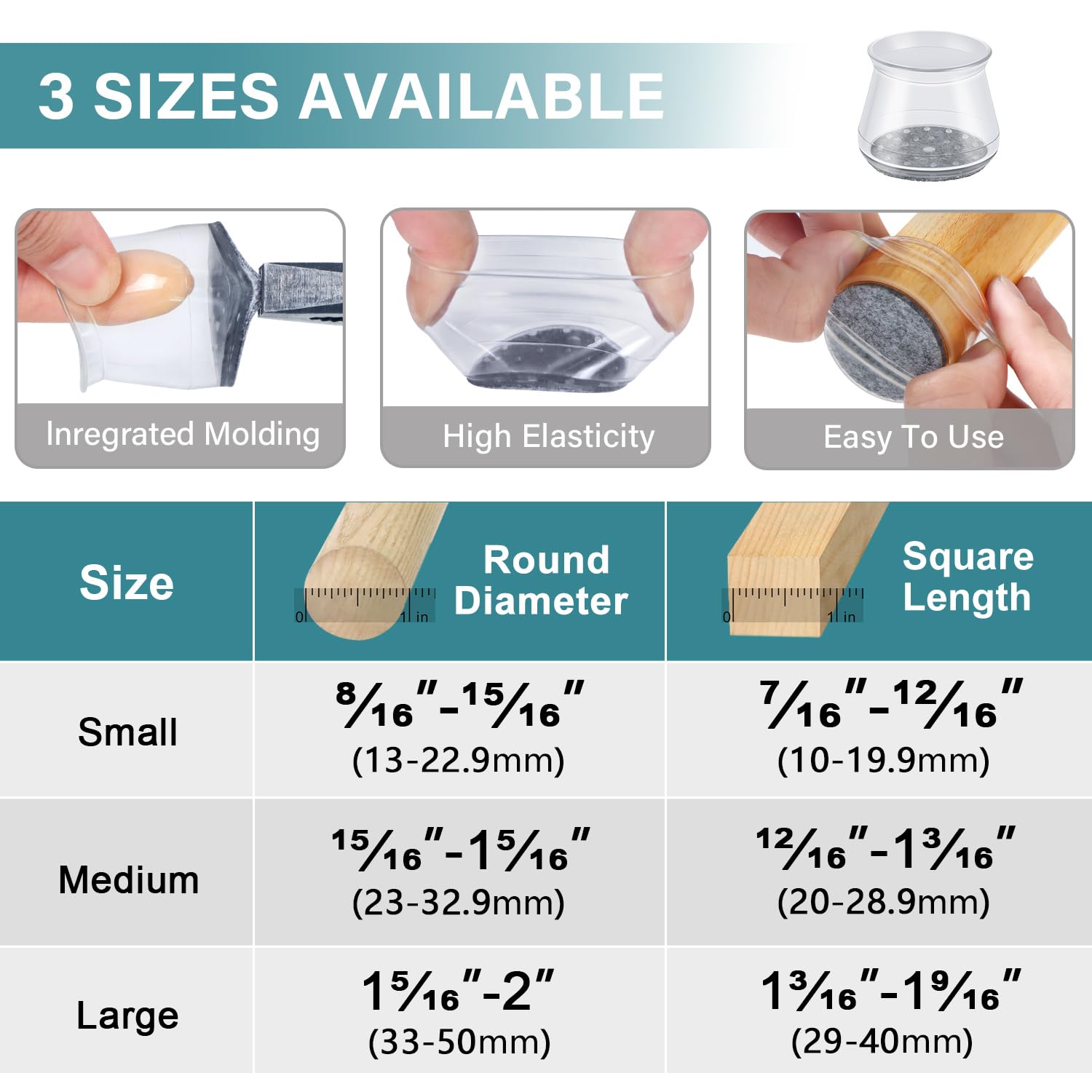 Ansible no glue felt silicone design for secure floor protection