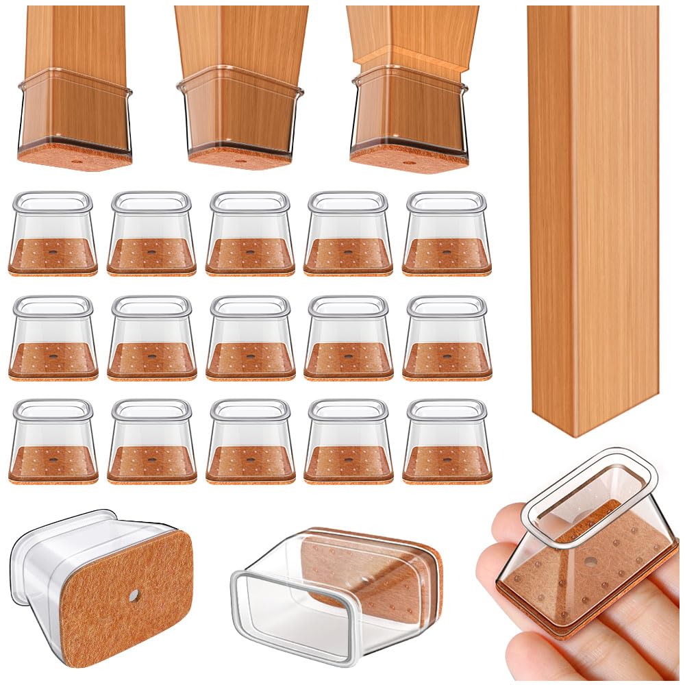 Ansible rectangle large chair leg protectors on wood floor reduce scratches