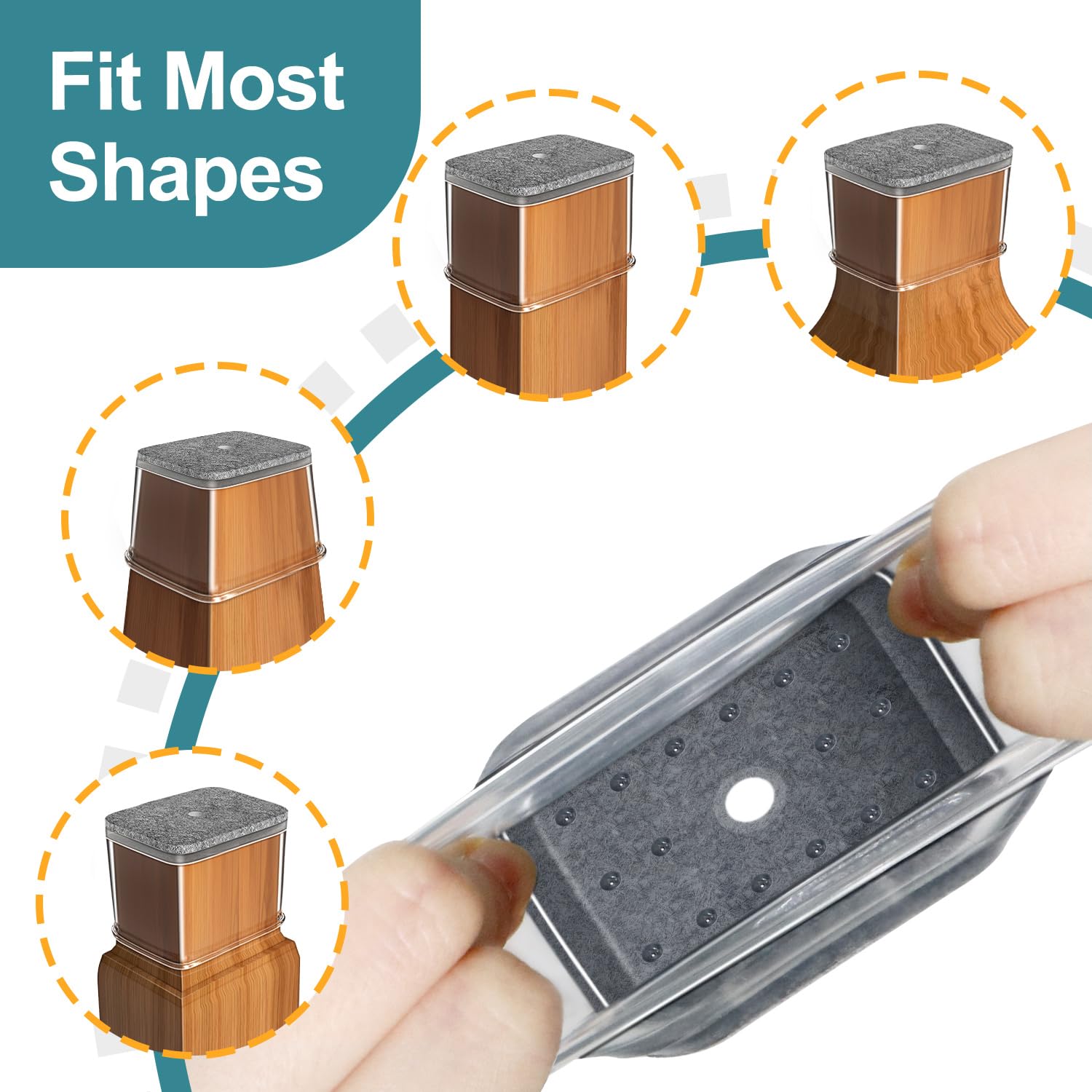 Ansible stretch-fit leg sleeve eases slip-on installation.