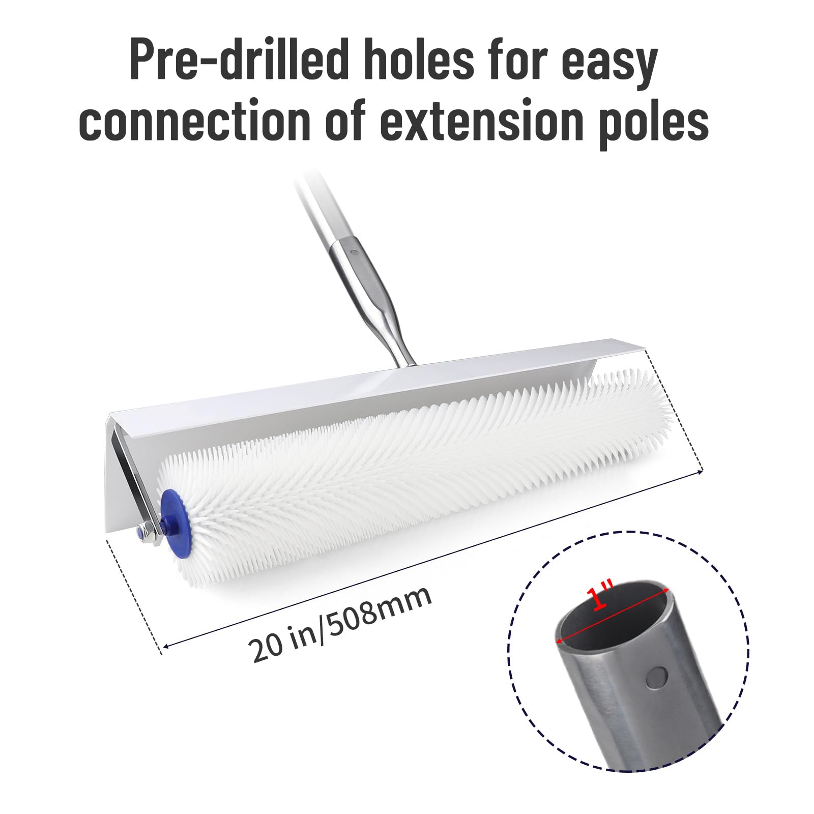 Anskyloe Spiked Roller removable splash guard keeps work area cleaner