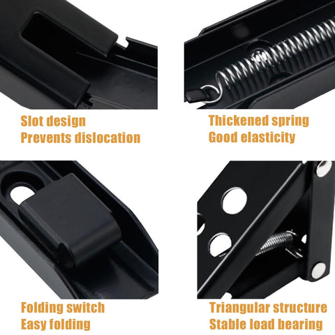 ANTEISI space-saving shelf brackets in use, maximizing wall storage.