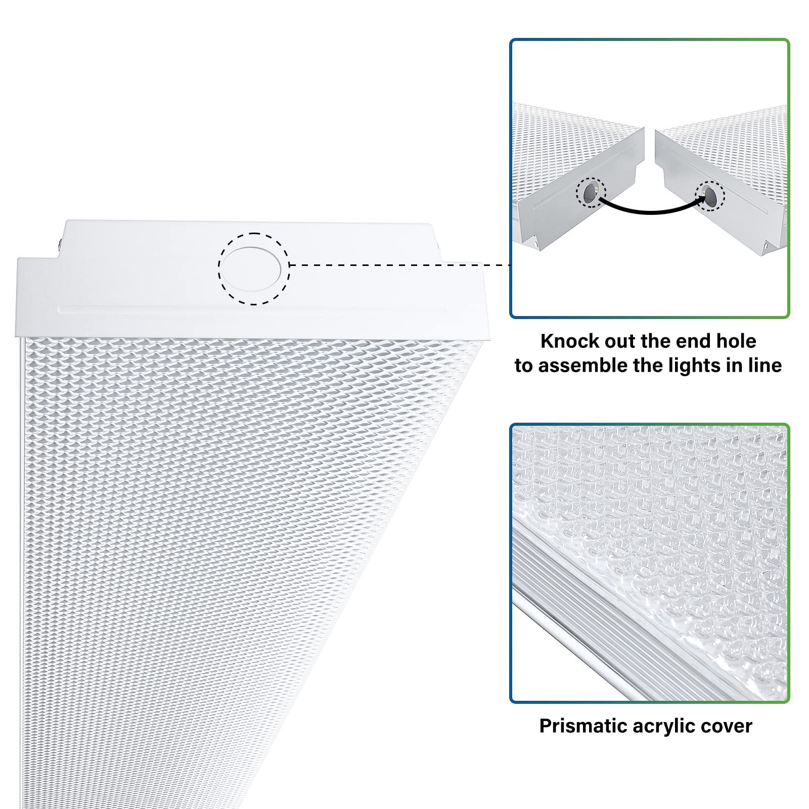 ANTLUX 4FT LED wraparound light over a workbench delivering clear task lighting.