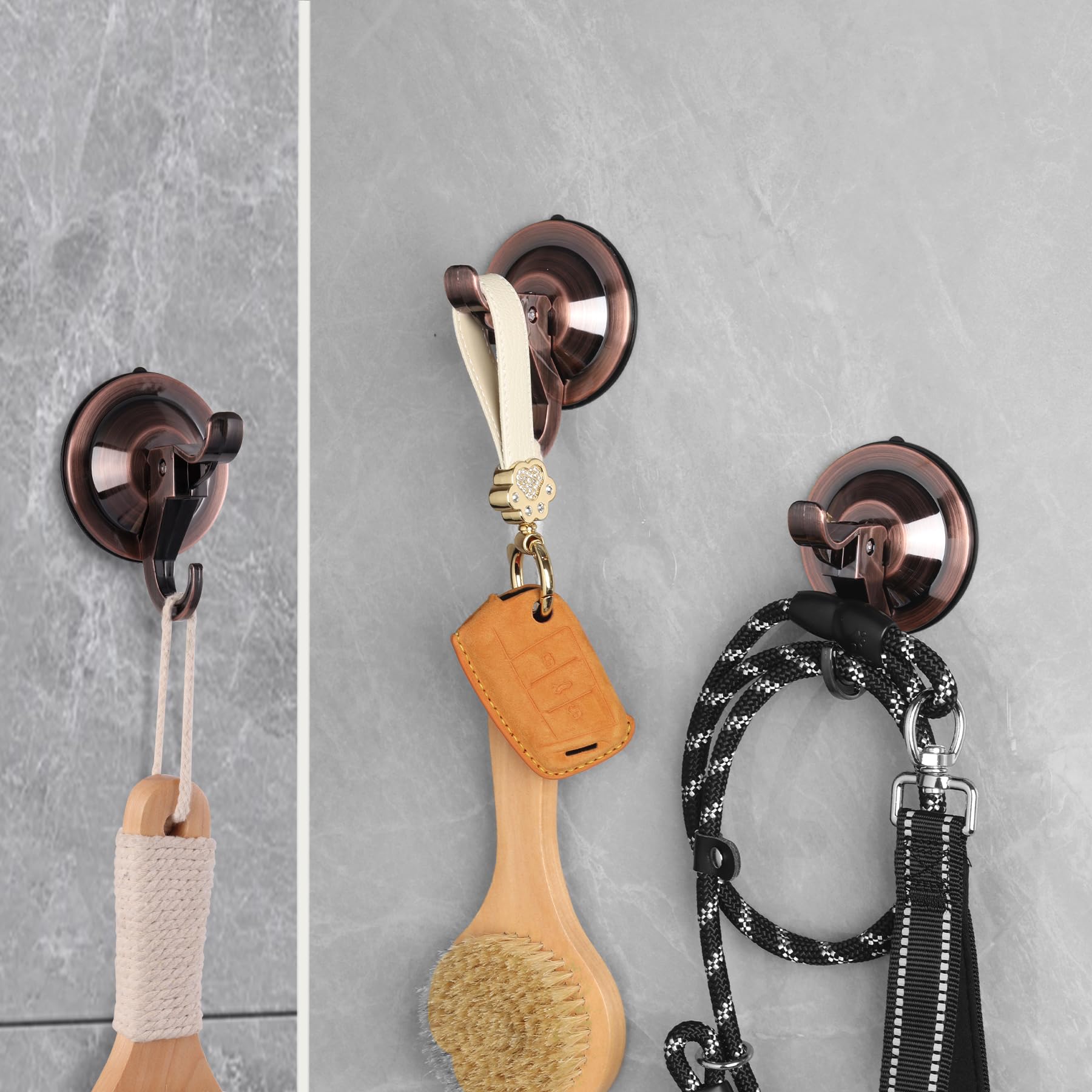 Antimbee suction cup hook on wall with strong grip on smooth surfaces.