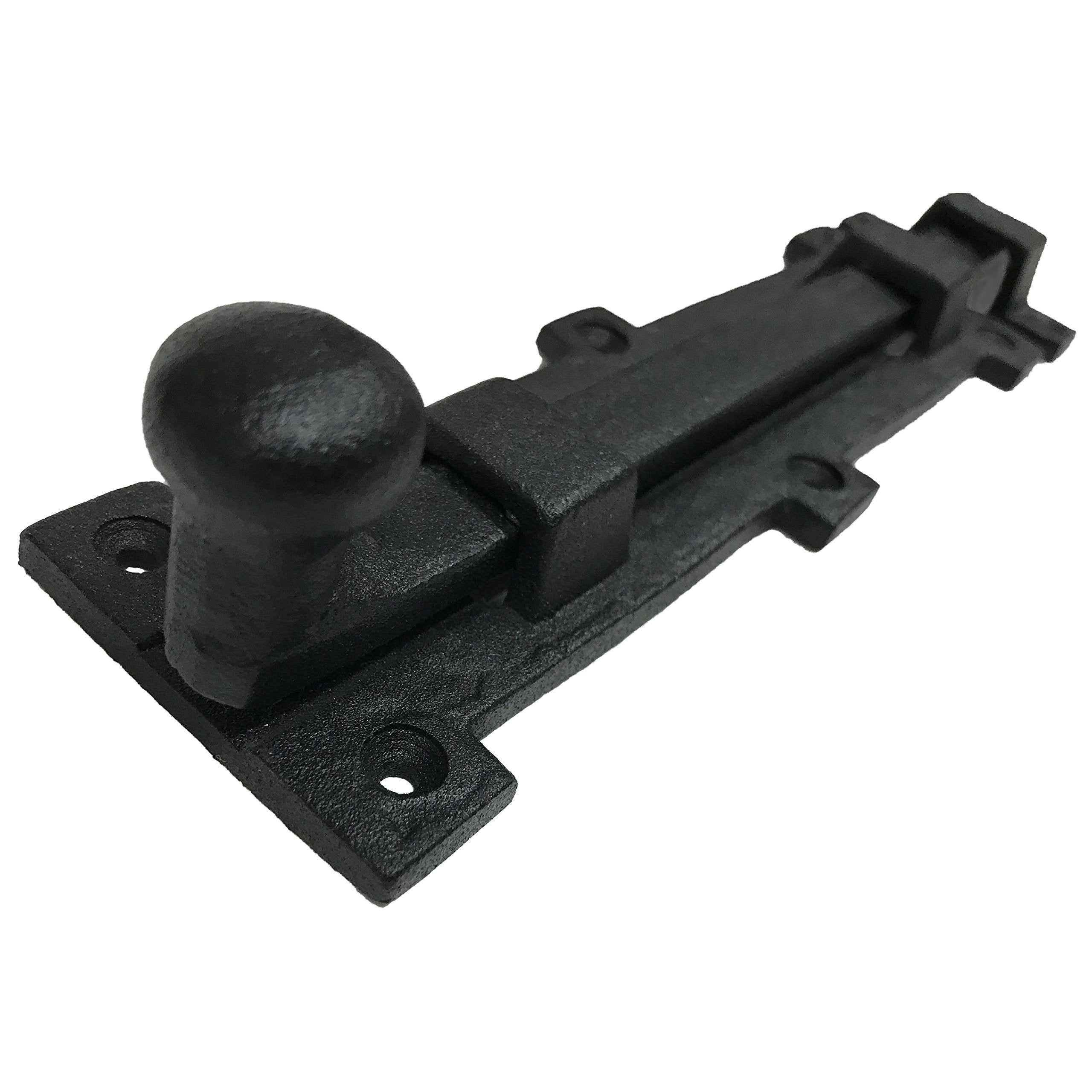 Antique Hardware Depot 8in black wrought iron slide bolt latch for doors