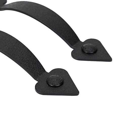 AntiqueSmith black handles close-up displays clean lines and versatile decor touch.