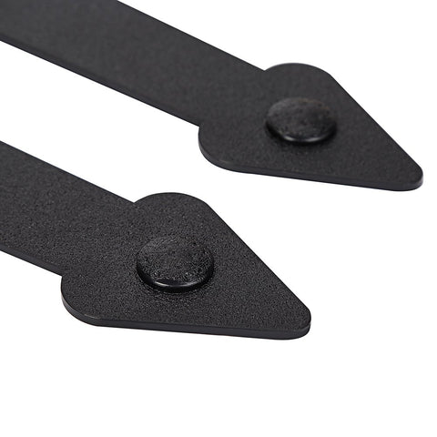 AntiqueSmith black hinges close-up reveals durable magnet and modern finish.