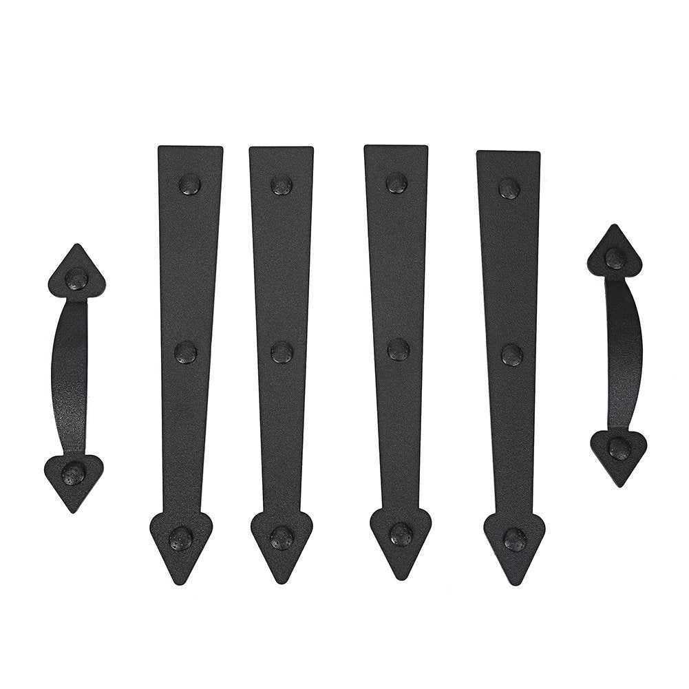 AntiqueSmith magnetic garage door handles add bold black accent and quick upgrade.