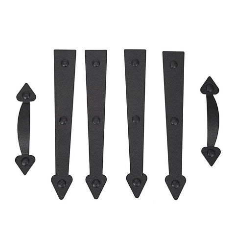 AntiqueSmith magnetic garage door handles add bold black accent and quick upgrade.