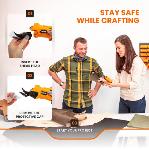 Antive battery indicator helps monitor charge for uninterrupted crafting.