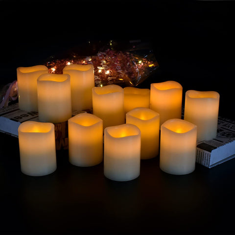 Antizer ivory real-wax-look candles offer authentic candlelight without flames.