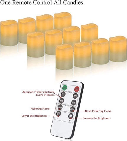 Antizer warm ambient ivory pillars brighten dinners and evenings.