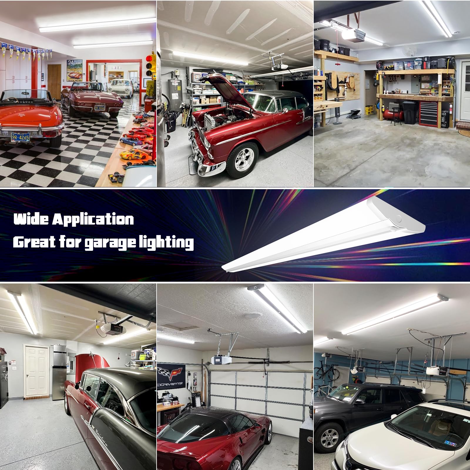 ANTLUX 110W 8ft wraparound fits warehouses or offices with flush ceiling look.