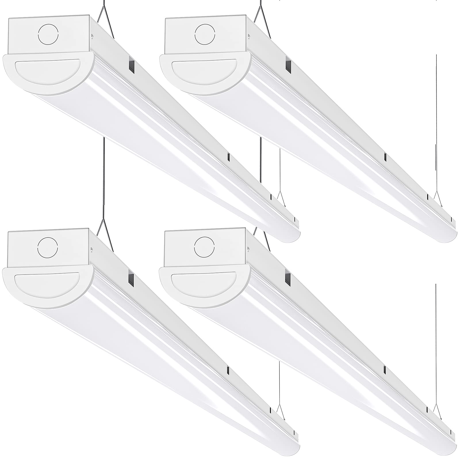 ANTLUX 110W LED strip light front view, 8ft fixture for bright garage lighting