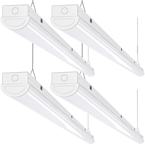 ANTLUX 110W LED strip light front view, 8ft fixture for bright garage lighting