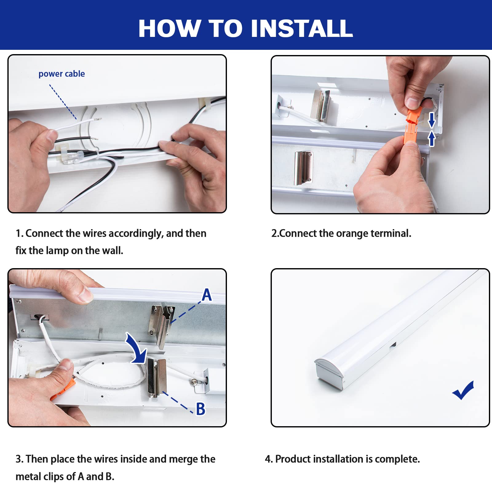 ANTLUX 110W LED strip light installed in garage for bright task lighting