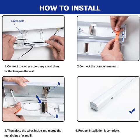 ANTLUX 110W LED strip light installed in garage for bright task lighting