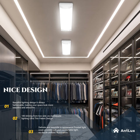 ANTLUX 2-foot kitchen ceiling light ideal for laundry room and hallway tasks