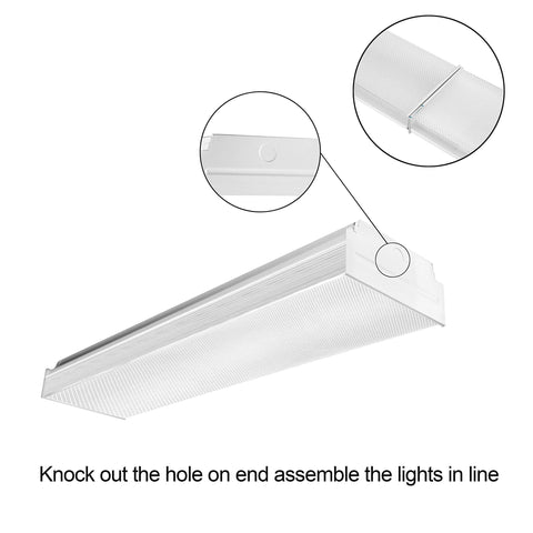 ANTLUX 2FT wraparound light mounted on ceiling for garage or utility room use