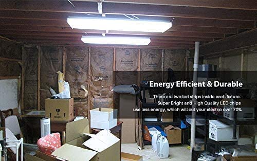 ANTLUX 2FT wraparound light in a garage scenario delivering steady brightness