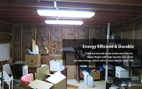 ANTLUX 2FT wraparound light in a garage scenario delivering steady brightness