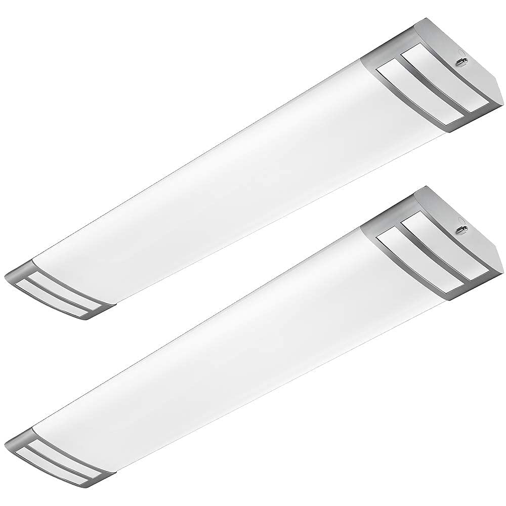 ANTLux 4ft LED flush mount front view showing bright kitchen lighting
