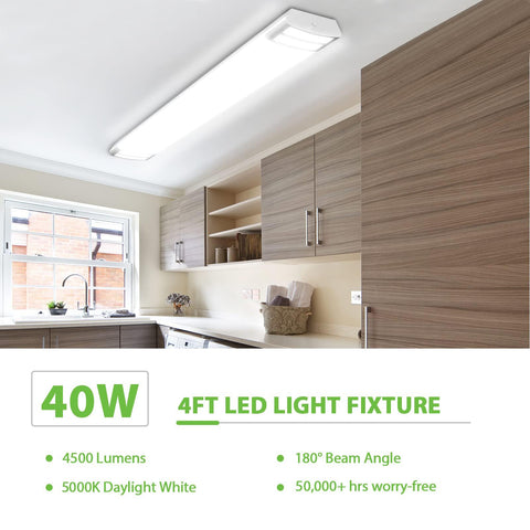 ANTLux 4ft LED flush mount frosted cover for soft ambient lighting
