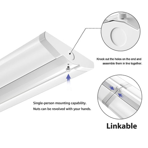 ANTLUX 4FT LED wraparound light diffuser close-up for soft lighting.