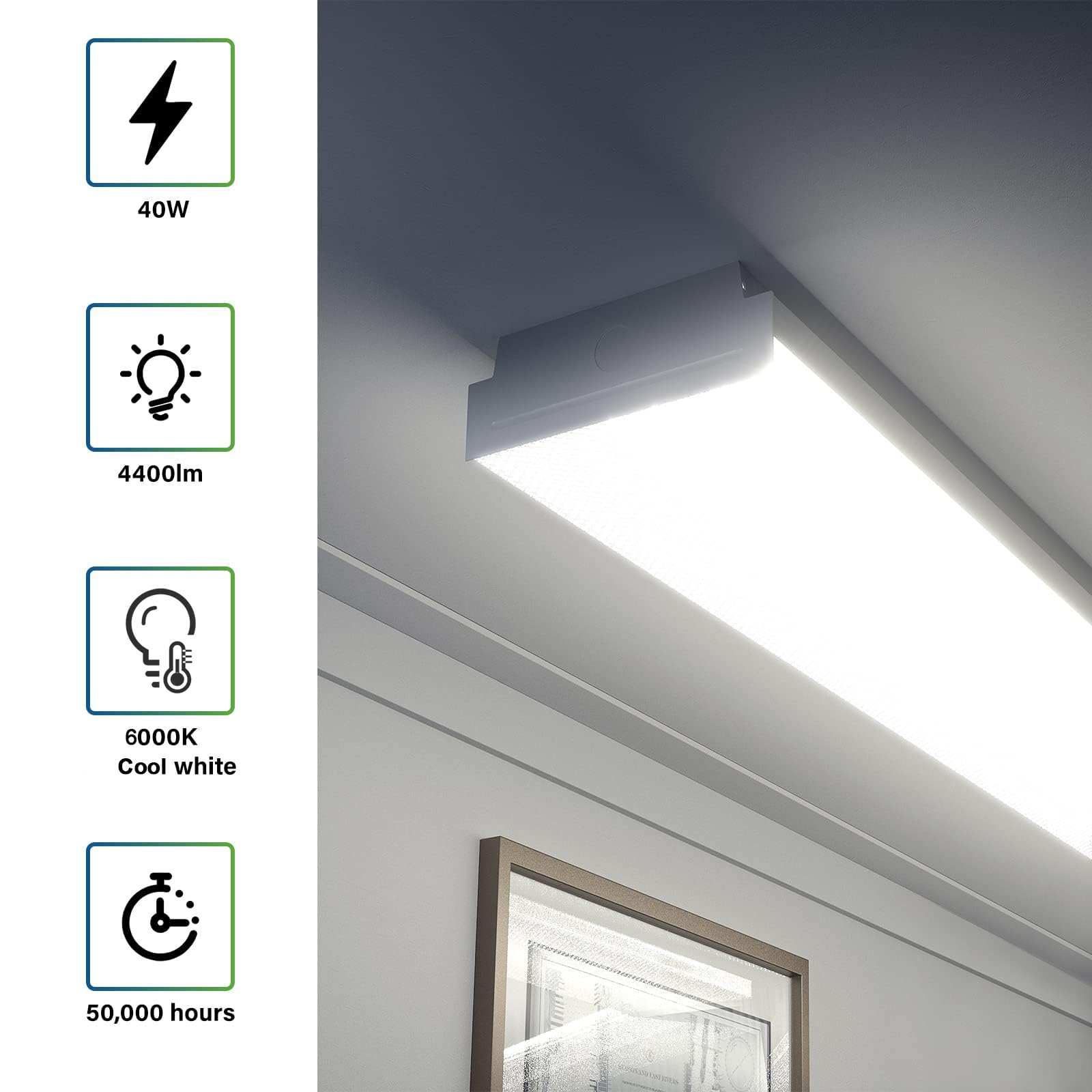 ANTLUX 4FT LED wraparound light end knockouts highlight easy linkable setup.