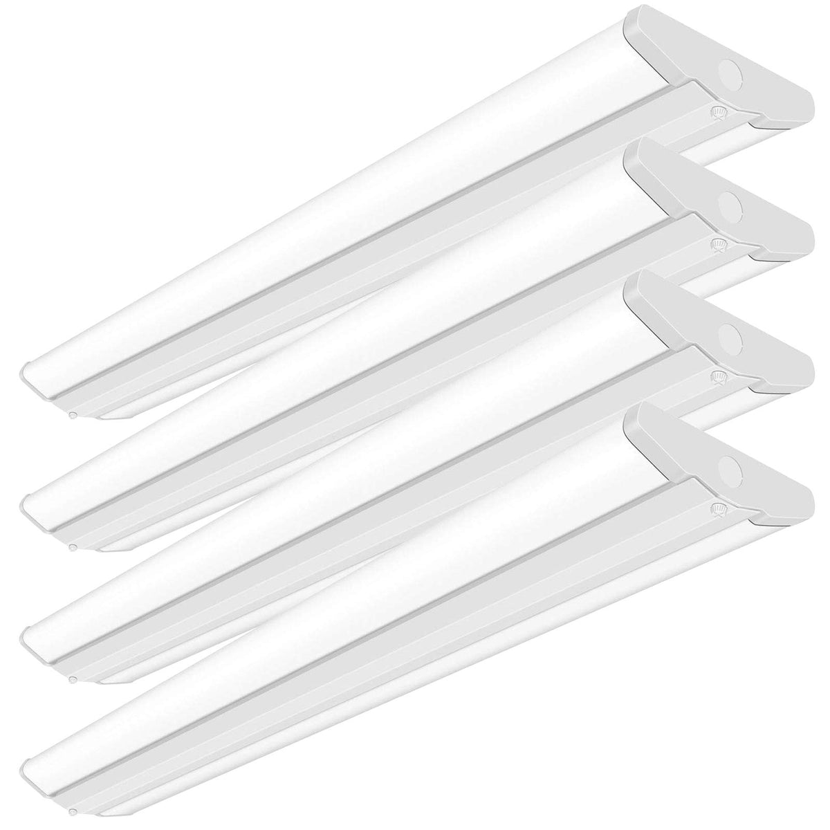 ANTLUX 4FT LED wraparound front view with glare-free brightness for workspaces.