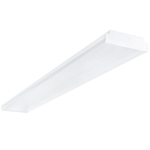 ANTLUX 4ft wraparound light front view showing bright garage illumination