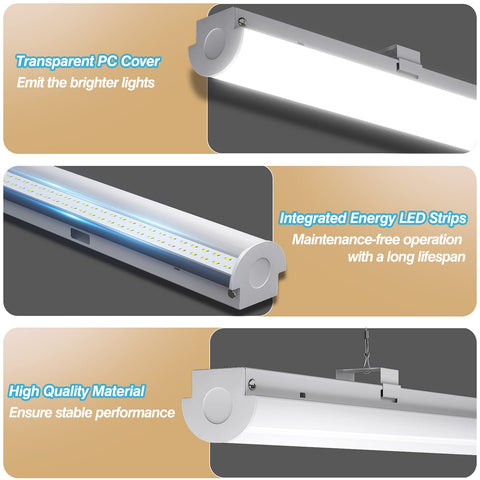 ANTLUX 8FT LED shop light six-pack ready for bulk installation.