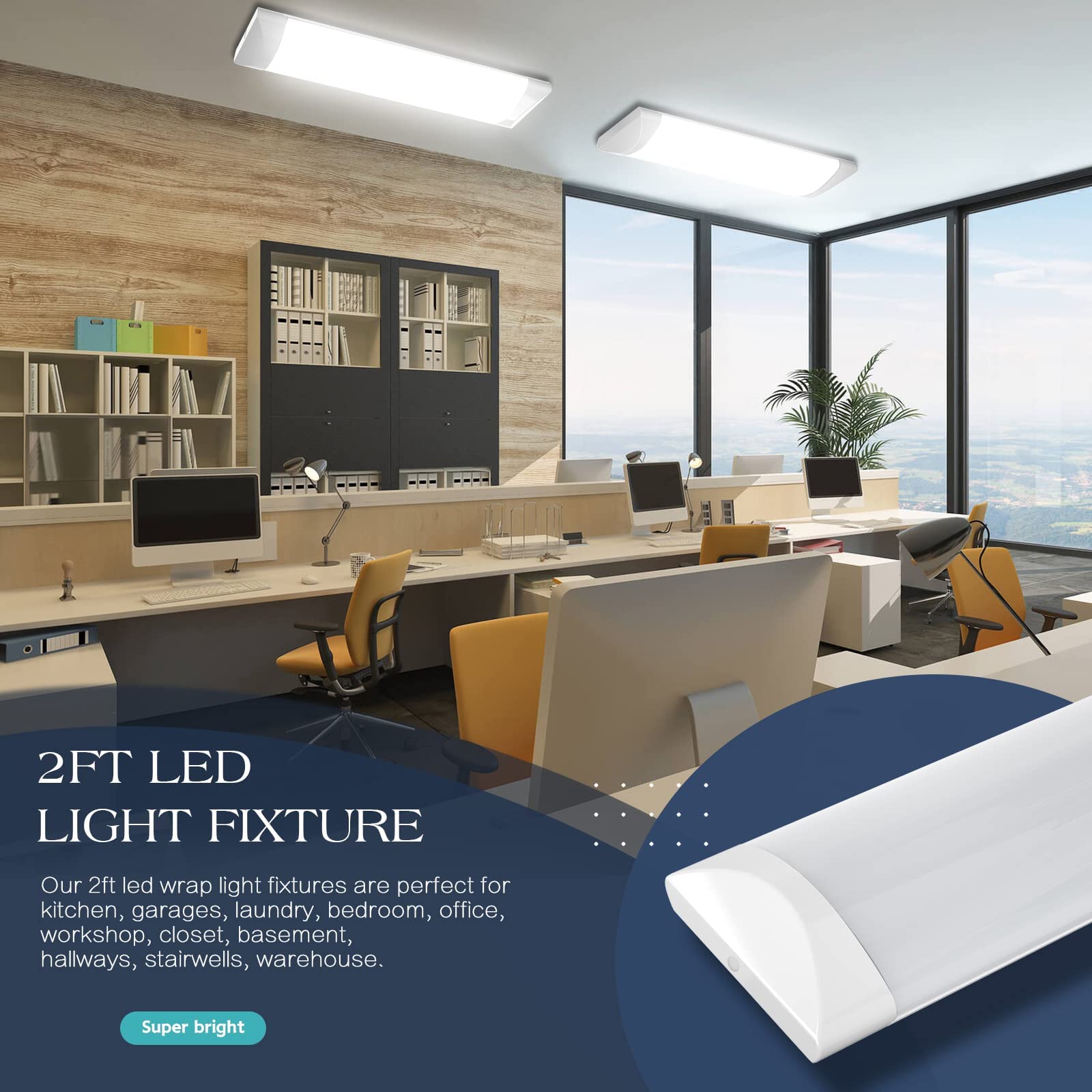 ANTLUX energy-saving linear flush mount reduces power use while replacing fluorescent tubes
