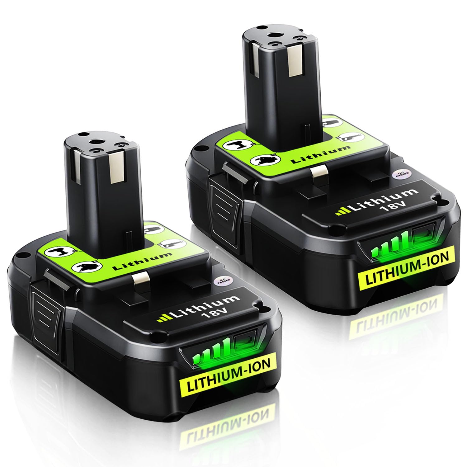 ANTOOLOCKER 18V battery with LED indicator showing power status
