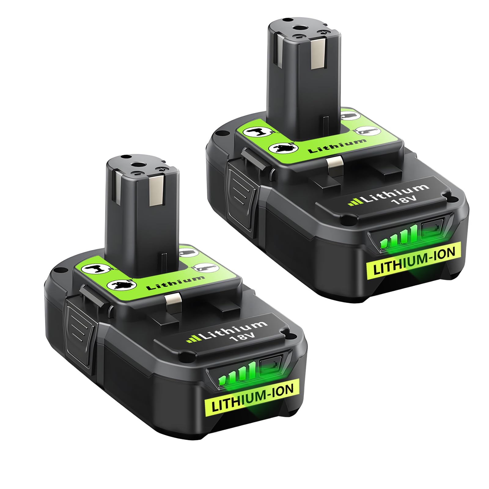 ANTOOLOCKER Ryobi 18V battery 3.0Ah front view with extended run time
