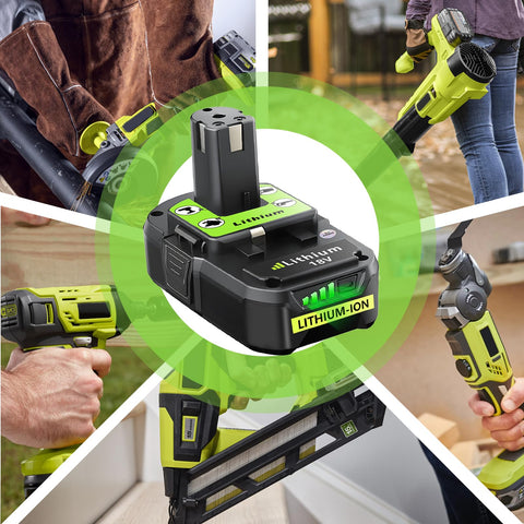 ANTOOLOCKER Ryobi 18V battery 3.0Ah LED indicator close-up